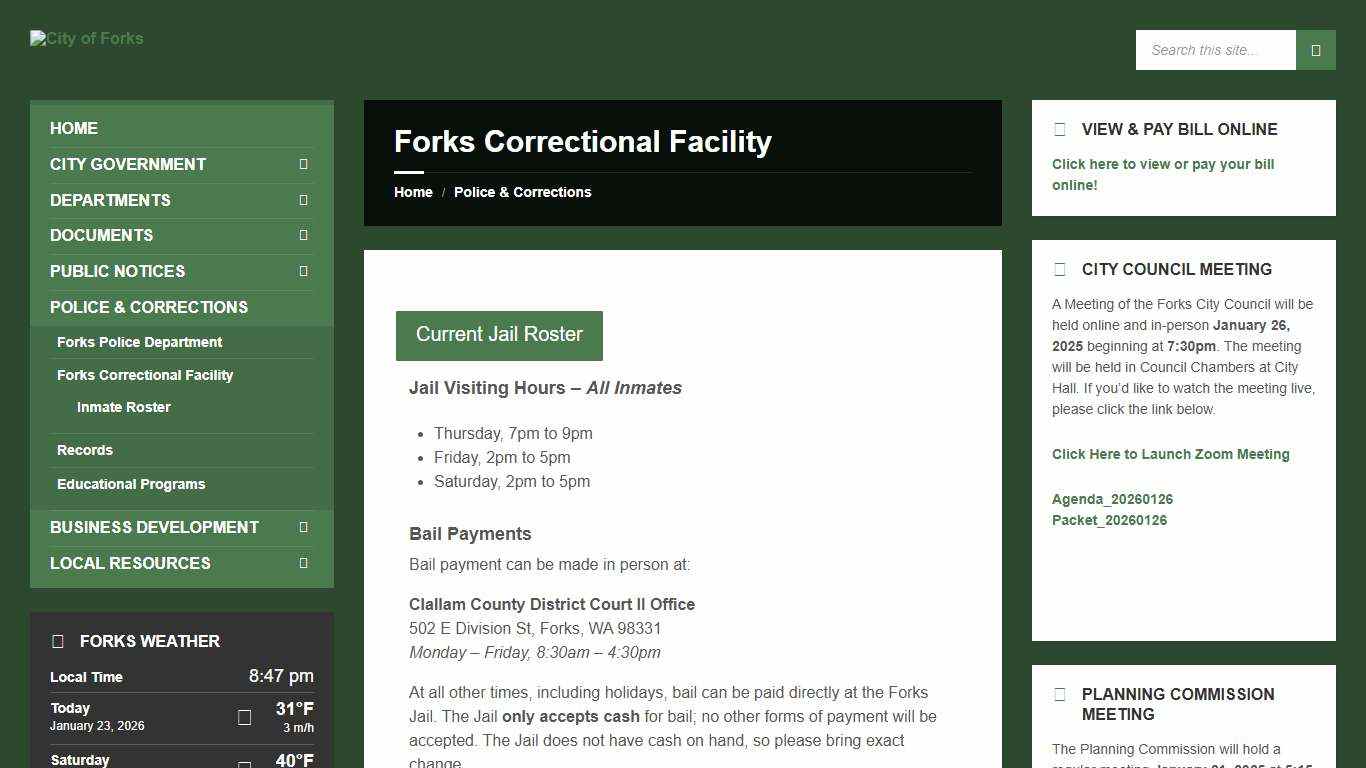 Forks Correctional Facility – City of Forks